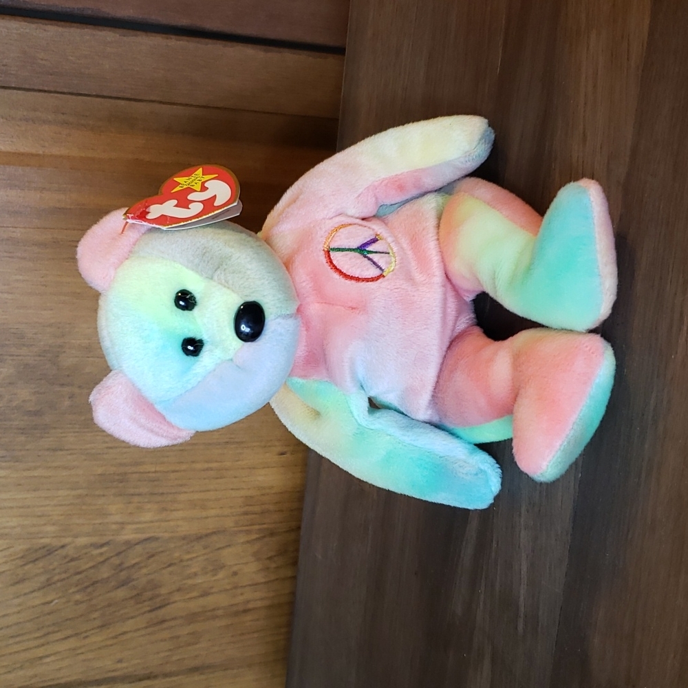 TY PEACE Bear 1997 Beanie Baby